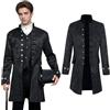QEKFDOV Giacca vintage steampunk, cappotto medievale vittoriano gotico, cappotto rinascimentale lungo, per Halloween a tema steampunk, carnevale, cosplay