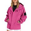 Generico Giacca antipioggia Donna trench Impermeabile Leggera Trekking Con Cappuccio Giubbotto Vento Running Curvy Raincoat Giubbino Antipioggia primaverile Giubbino Sportiva Waterproof Pioggia Windbreaker