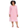 Leedya Camicia da Notte Invernale Donna Lunga in 100% Cotone Interlock - Calda e Morbida, Maniche Lunghe, Bottoni Frontali - Taglie S-3XL