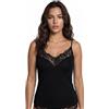 Clessidra Canottiera Donna Cotone con Pizzo Made in Italy E-3012