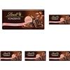 Lindt Tavoletta Classica Cioccolato Fondente con Mandorle, formato 100g (Confezione da 5)