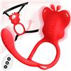 SSYYSEXY Vibratoreper Donna Stimolatore Clitoride Femminile Professionale, Rosso | Vibratori Farfalla Sexytoysys Coppia Vibratoriper Donne Wireless Mutandine Vibranti Plug Anale Vibrante 10 modalità Strap on