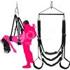 BEBITZ Set di restrizioni del kit di schiavitù sessuale Altalena sexy da soffitto Cinghie sexy Gioco Bondage a sospensione a 360 gradi e altalena bondage a sospensione Strumenti di gioco per adulti Sex Strap