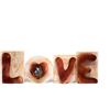 Pastore belga, cane da montagna belga - insegna in legno LOVE, decorazione d'int