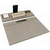 Oggettando Set Scrivania in eco pelle PU TORTORA, 5in1 Organizer con Supporto smartphone, Porta Penne, Porta bigliett, Portacarte ades, Cavaliere pers, Sottomano per Ufficio, Casa (ACR. BRONZO)