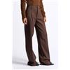 Dondup Pantalone Lia Loose Marrone Donna