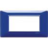 Vimar 14654.50 Plana placca 4 moduli, 14.25x8x0.9cm, Reflex zaffiro