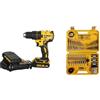 DeWalt Dcd777S2T-Qw Driver Per Trapano Senza Spazzole (18 V, 1.5 Ah), 0-500/1750 Giri/Min, Nero E Giallo & Dt71563-Qz Set di viti e trapano da 100 pezzi