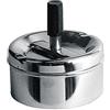PREMIER Housewares 0305204 Portacenere, Piccolo, Effetto Cromo, Maniglia Dettagli Neri