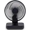 wonderlamp - Ventilatore da tavolo Fanito Blu scuro, Oscillante, 4 velocità, batteria ricaricabile, 13H autonomia, ventilatore portatile per scrivania senza fili