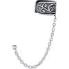 Bling Jewelry Tribal Celtic Bali Wrap Cartilage Ear Cuff Chain Pierced Ear Stud Orecchino per le donne per gli uomini ossidato 925 Sterling Silver