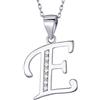 MASADA Collana in Argento 925 - Ciondolo Lettera Iniziale con Pietre Zircone - Iniziali Nome per Donna e Ragazza - Catena 46 cm Confezione Borsa in Velluto