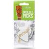 MARTIN - Set 4 Plettri in Nylon per Ukulele, Color Bianco, con Logo