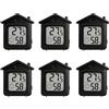 L.StarryIsland Termometro/Igrometro Mini LCD, Confezione Da 6 Pezzi, Igrometro Digitale Per Interni Con Magnete E Indicatore Faccina. Adatto Per Ambienti Interni Come Soggiorno, Camera Da Letto (Nero)