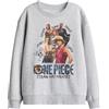 One Piece One Piece Straw Hat Pirate Kids Sweatshirt, Athletic Heather Pullover Unisex - Bambini e Ragazzi (Pacco da 1)