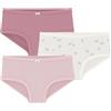 Petit Bateau Lotto di Mutandine a Vita Alta per Bambini in Cotone Traforato a Fiori, 8 Anni, Variante 1