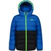 Under Armour Giacca Piumino Pronto Colourblock per Bambino con Tecnologia UA Storm - Invernale Calda e Leggera con Cappuccio, Tasche con Bottoni a Pressione, 6-14 Anni