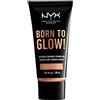 NYX Professional Makeup Fondotinta Illuminante Effetto Naturale Born To Glow, Coprenza media modulabile