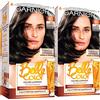 Garnier 2x GARNIER Belle Color Colorazione in Crema per Capelli Permanente Azione Nutriente Illuminante Risultato Naturale con Olio di Germe di Grano Colore 80 Nero Naturale - 2 Confezioni, 380.0 grams