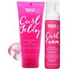 Umberto Giannini curl Jelly Scrunching & Foam Mousse Styling Duo - Vegan & Cruelty Free Curl Control Gel & Mousse per capelli ricci o ondulati