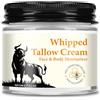 WELUMA Beef Tallow Face Cream - 60g Crema Viso Antirughe Beef Tallow, Crema Idratante Viso Corpo Pelle Secca Donna e Uomo per Rughe,Macchie Scure e Linee Sottili