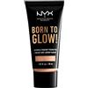 NYX Professional Makeup Fondotinta Illuminante Effetto Naturale Born To Glow, Coprenza media modulabile, Tonalità : Vanilla