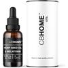 CBD HOME Olio di Semi di Canapa 40% + Melatonina - 30 ml - Base di Cocco e Semi di Canapa Biologici - Spremuto a Freddo - Senza Additivi - 100% Vegetale - Certificato Biologico UE