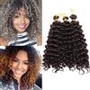 TESS 20 cm Crochet Braids Hair 3 Pezzi Estensioni Trecce Treccia di Capelli Sintetici Treccia Onda d'acqua Ricci Posticci Ispessimento dei capelli sintetici 90g Marrone medio