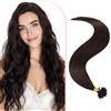 SEGO Pro Cheratina Extension Capelli Veri 60cm 50g #2 Marrone Scuro Capelli U Tip Keratina 1g/ciocca Extension Lisci Pre Bonded Remy Human Hair Extension