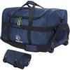 REDCAMP Borsone con ruote, grande borsone pieghevole da viaggio con rulli, nero, 85L/120L/140L, Blu navy - 85l