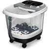 COSTWAY Idromassaggio per Piedi, Pediluvio Massaggiatore Plantare Massaggio Shiatsu, con Funzione Calore Timer e Rulli Luce a Infrarossi, 15L Idromassaggiatore (Grigio 1)