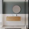 DEGHI Mobile bagno sospeso 120 cm rovere gold con lavabo dx senza troppopieno - Deck