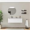 DEGHI Mobile bagno sospeso 120 cm bianco opaco con lavabo sx senza troppopieno - Sleek