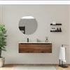 DEGHI Mobile bagno sospeso 120 cm rovere deciso con lavabo sx senza troppopieno - Sleek