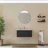 DEGHI Mobile bagno sospeso 80 cm antracite con lavabo senza troppopieno - Sleek