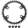 sourcing map 110BCD - Corona per bicicletta, 42 denti, 7/8/9/10/11 velocità, diametro 176 mm, rotonda, in alluminio, a denti stretti e larghi, con viti, per MTB e bici da strada, colore nero
