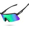 MoKo Occhiali da Sole Sportivi per Uomo e Donna, Leggeri Occhiali da Ciclismo e Corsa Polarizzati, Protezione UV400 e Design Antiappannamento, per Pesca all'Aperto ed Escursionismo