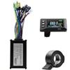 Iyalezirk Controller Brushless 36V 48V 15A GD02 con Display LCD 24V-60V e Kit Manopola per Scooter Elettrico e Bicicletta Elettrica (Kit Riparazione)