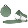 Mediawave Store - Stuoia Da Spiaggia In Tessuto Impermeabile Con Parasole Struttura Pop Up, Campeggio, Tettuccio Parasole, Spiaggina Trasportabile, Lettino, Antivento, 273747 (Verde)