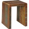 FineBuy Tavolino KALKUTTA 45x40x55 cm Legno Massello, Shabby Chic | Tavolino da salotto look vintage, utilizzabile come comodino e consolle, legno vero fatto a mano, pezzo unico