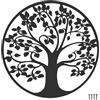 HZBAKLO Decorazione da parete in metallo, albero della vita, sagoma artistica da parete in ferro, albero della vita, scultura da appendere alla parete, decorazione da parete per interni ed esterni,