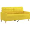 vidaXL Divano a 2 Posti Giallo Chiaro 140 cm in Tessuto