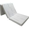Natalia Spzoo Materasso pieghevole in 3 pezzi con anima in schiuma e fodera rimovibile (195x65x8 cm), Grigio (082BTR)