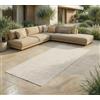 Jimri Tappeto per interni ed esterni, resistente alle intemperie, per balcone, terrazza, giardino, soggiorno, cucina, tappeto resistente ai raggi UV e all'acqua, misura: 60 x 180 cm, bianco