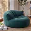 SXBCyan Poltrona Sacco Adulti in Ciniglia Senza Imbottitura Fodera per Pouf a Sacco Ultra Morbido Lavabile Poltrone Puff da Interno for Soggiorno(Dark Green)