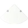 vidaXL Scaffale Angolare Supporti Cromati in Vetro Trasparente 35x35cm
