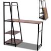 FRANKYSTAR Bimyo - Scrivania pieghevole con libreria salvaspazio in stile industriale, 50x41xH128 cm
