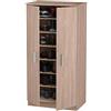 BAKAJI Mobile Scarpiera Portascarpe Ingresso Casa con 7 Ripiani Porta Scarpe Chiusura 2 Ante Struttura in Legno Armadio Mobiletto Ausiliario Multiuso Dimensione 118 x 55 x 36 cm (Quercia)