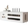 PUIOTEAI Router Armadio Wi-Fi, scatola portaoggetti per nascondere router e cavi, scaffale organizer per cavi TV, scatola montata a parete (bianco)