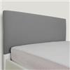 Morbidissimi Copri Testiera Letto, Rivestimento Testiera Letto Matrimoniale, in Morbido Cotone Elasticizzato, 180-200 cm, Resistente ed Elastico, AB510 (Grigio)